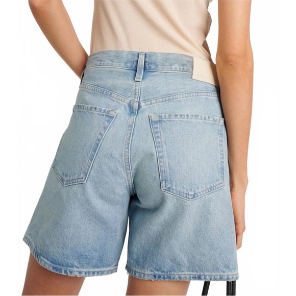 NEW citizens of humanity light blue Brynn denim drawstring shorts - Picture 5 of 5